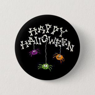 Happy Halloween Bones 2 Inch Round Button