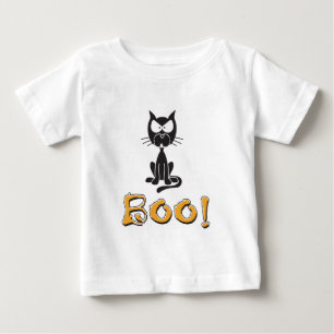 Happy Halloween Boo Black Cat Baby T-Shirt