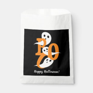 Happy Halloween Boo Ghosts Black Favour Bag