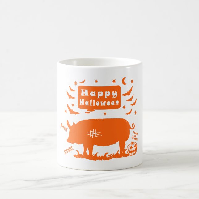 Happy Halloween Boo Oink Coffee Mug (Center)
