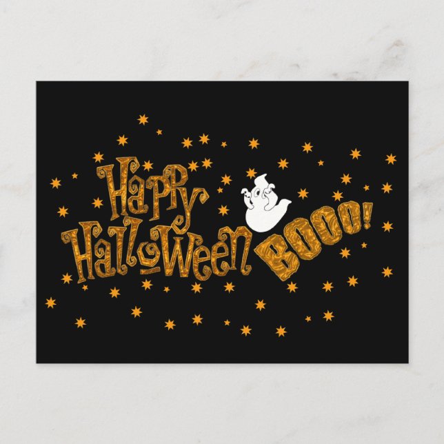 Happy Halloween Boo Postcard (Front)