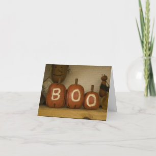 Happy Halloween Boo pumpkin card