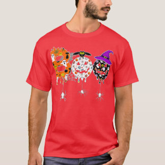 Happy Halloween Boo Spiders And Witch Hat Hallowee T-Shirt