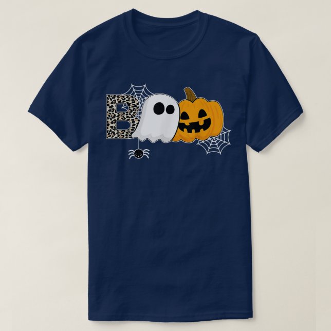 happy halloween boo spiders witch hat pumpkin419  T-Shirt (Design Front)