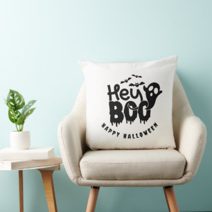Happy Halloween Boo Throw Pillow