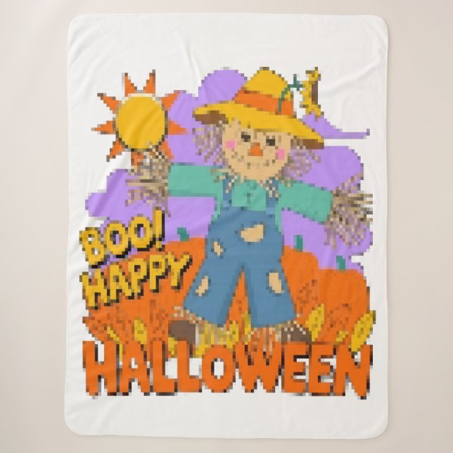 Happy Halloween boy  Sherpa Blanket (Front)
