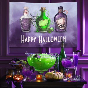 Happy Halloween brasse et Boos Apothecary bannière