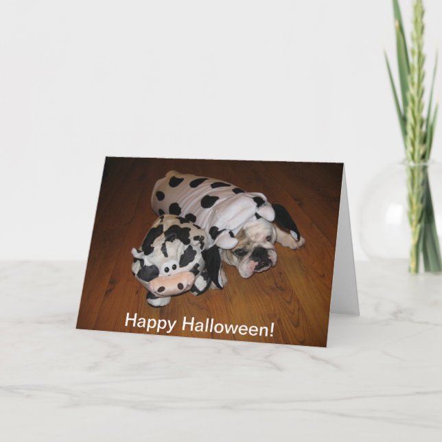 Happy Halloween Bulldog Card (Front)