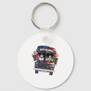 happy halloween bus shirt Party people Keychain