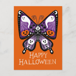 Happy Halloween Butterfly Postcard