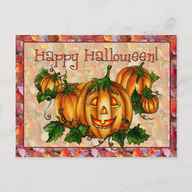 HAPPY HALLOWEEN by SHARON SHARPE Postcard (Front)