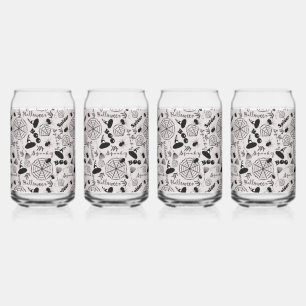Happy Halloween Can Glass