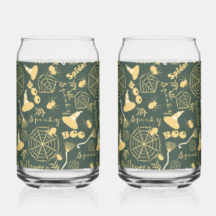Happy Halloween Can Glass