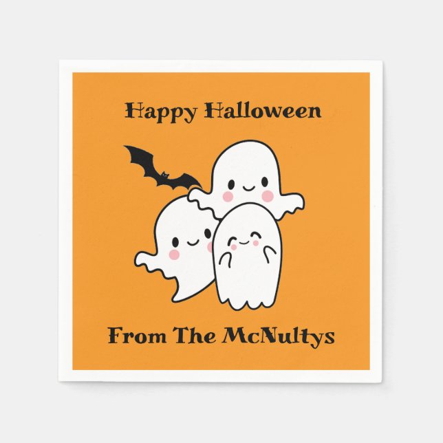 Happy Halloween Can Personalize Napkin (Front)