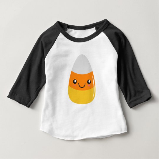 Happy Halloween Candy Corn Emoji Baby T-Shirt