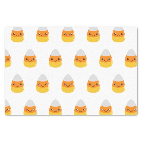 Happy Halloween Candy Corn Emoji Tissue Paper