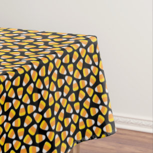 Happy Halloween   Candy Corn Pattern Tablecloth