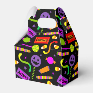 Happy Halloween Candy Pattern Favor Box