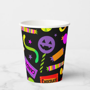 Happy Halloween Candy Pattern Paper Cups