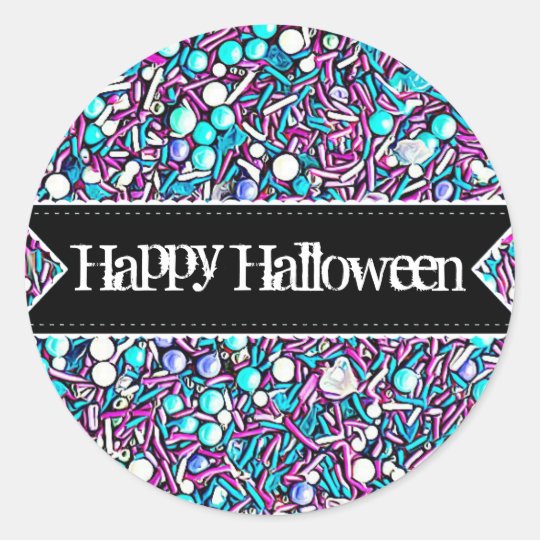 Happy Halloween Candy Sprinkles Stickers