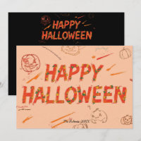 Happy Halloween card , Minimalist Modern halloween