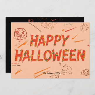 Happy Halloween card , Minimalist Modern halloween