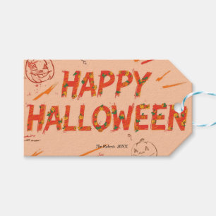 Happy Halloween card , Minimalist Modern halloween Gift Tags