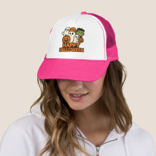 Happy Halloween Cartoon Characters Trucker Hat