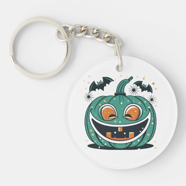 Happy Halloween! Carve a Pumpkin! Keychain (Front)