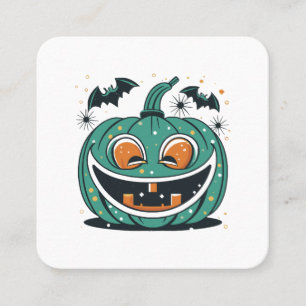 Happy Halloween! Carve a Pumpkin! Square Business Card