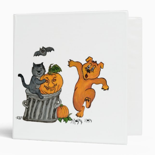 Happy Halloween! Cat Bat Dog and Spider Binder (Front/Inside)