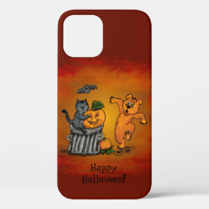 Happy Halloween! Cat Bat Dog and Spider iPhone 12 Case