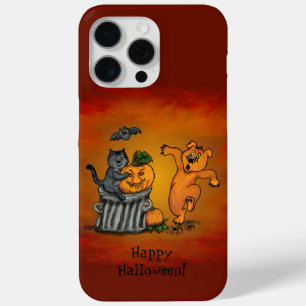 Happy Halloween! Cat Bat Dog and Spider iPhone 15 Pro Max Case