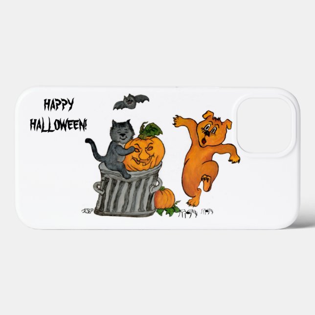 Happy Halloween! Cat Bat Dog and Spider Case-Mate iPhone Case (Back (Horizontal))