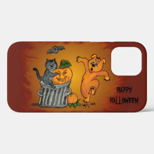 Happy Halloween! Cat Bat Dog and Spider iPhone 12 Case