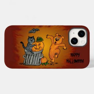 Happy Halloween! Cat Bat Dog and Spider Case-Mate iPhone 14 Case