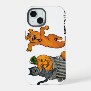 Happy Halloween! Cat Bat Dog and Spider iPhone 15 Case
