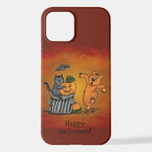 Happy Halloween! Cat Bat Dog and Spider iPhone 12 Case