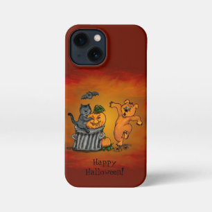 Happy Halloween! Cat Bat Dog and Spider iPhone 13 Mini Case