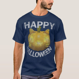 Happy Halloween Cat Jack O Lantern Pumpkin  T-Shirt