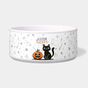 Happy Halloween cat & pumpkin