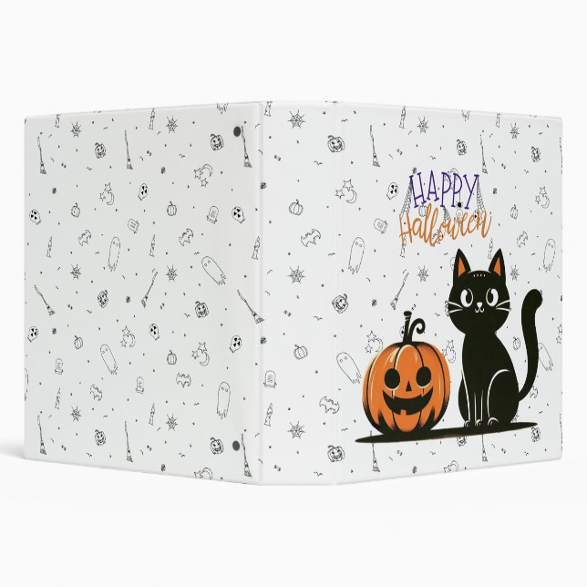 Happy Halloween cat & pumpkin Binder (Background)