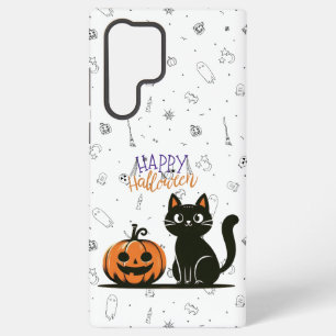 Happy Halloween cat & pumpkin Samsung Galaxy Case