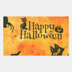 happy halloween cat sticker