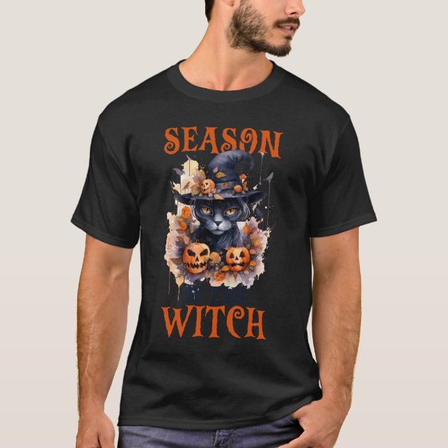 happy halloween cat T-Shirt (Front)
