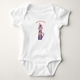 Happy Halloween  Catn  & Owl Cute Kids T-shirt Baby Bodysuit