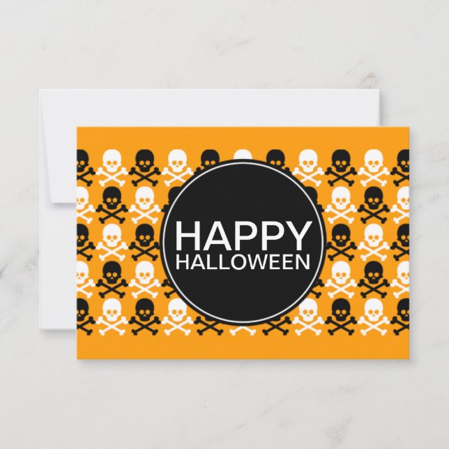happy halloween centre strip invitation (Front)
