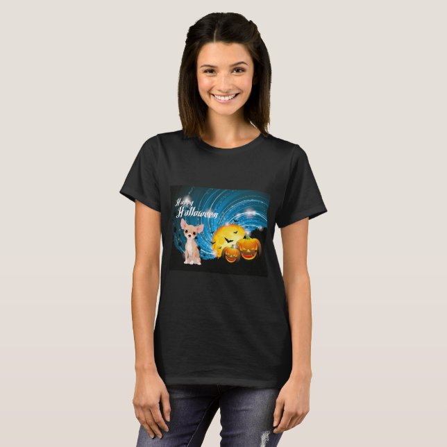 Happy Halloween Chihuahua T-Shirt (Front Full)