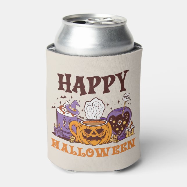 Happy Halloween Coffee Brew Can Cooler (Can Front)