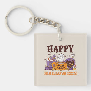 Happy Halloween Coffee Brew Keychain
